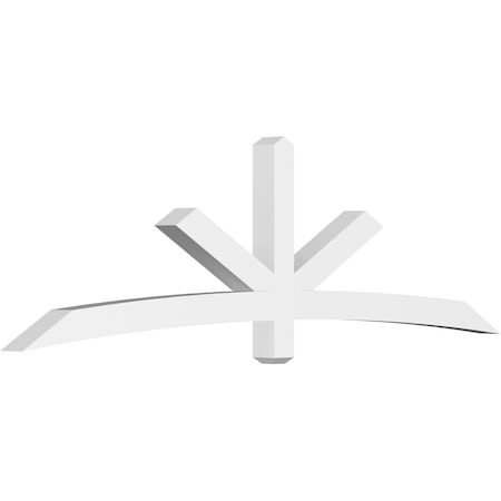 Ekena Millwork Alberta Architectural Grade PVC Gable Bracket, 96"W x 28"H x 4"D x 4"F, 7/12 Pitch GBP096X28X0404ALB00